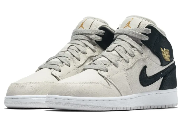 Air Jordan 1 Mid GS Light Bone (554725-023)
