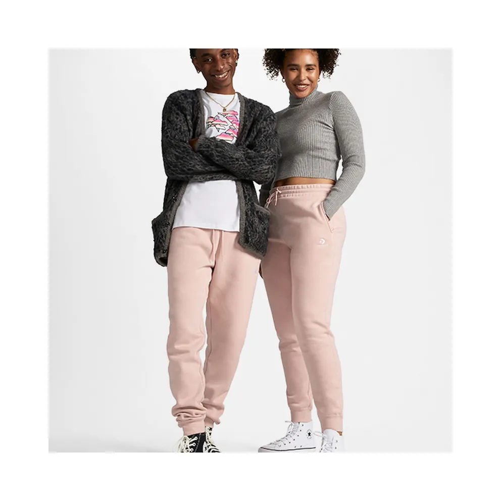 Converse Converse Go-To Embroidered Star Chevron Fleece Sweatpant with standaardpasvorm Pink Sage