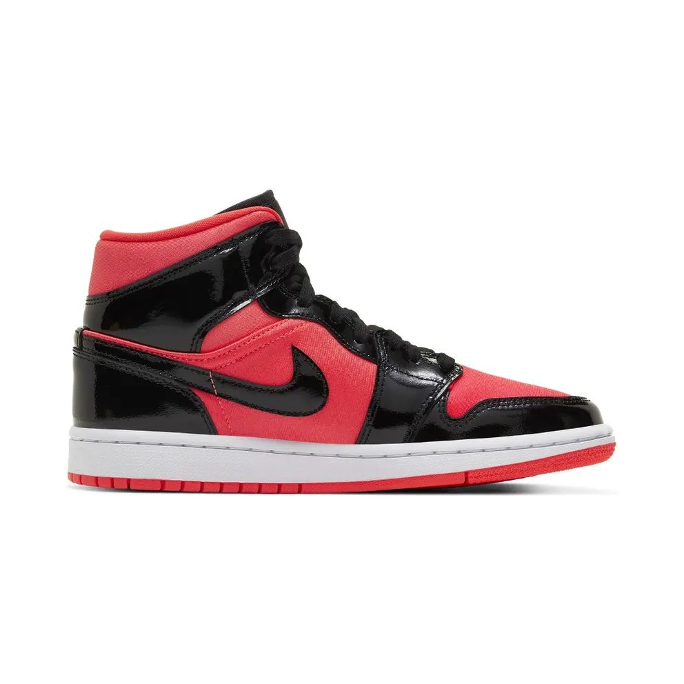 Air Jordan WMNS 1 Mid ‘Hot Punch Black’ (2019) (BQ6472-600)