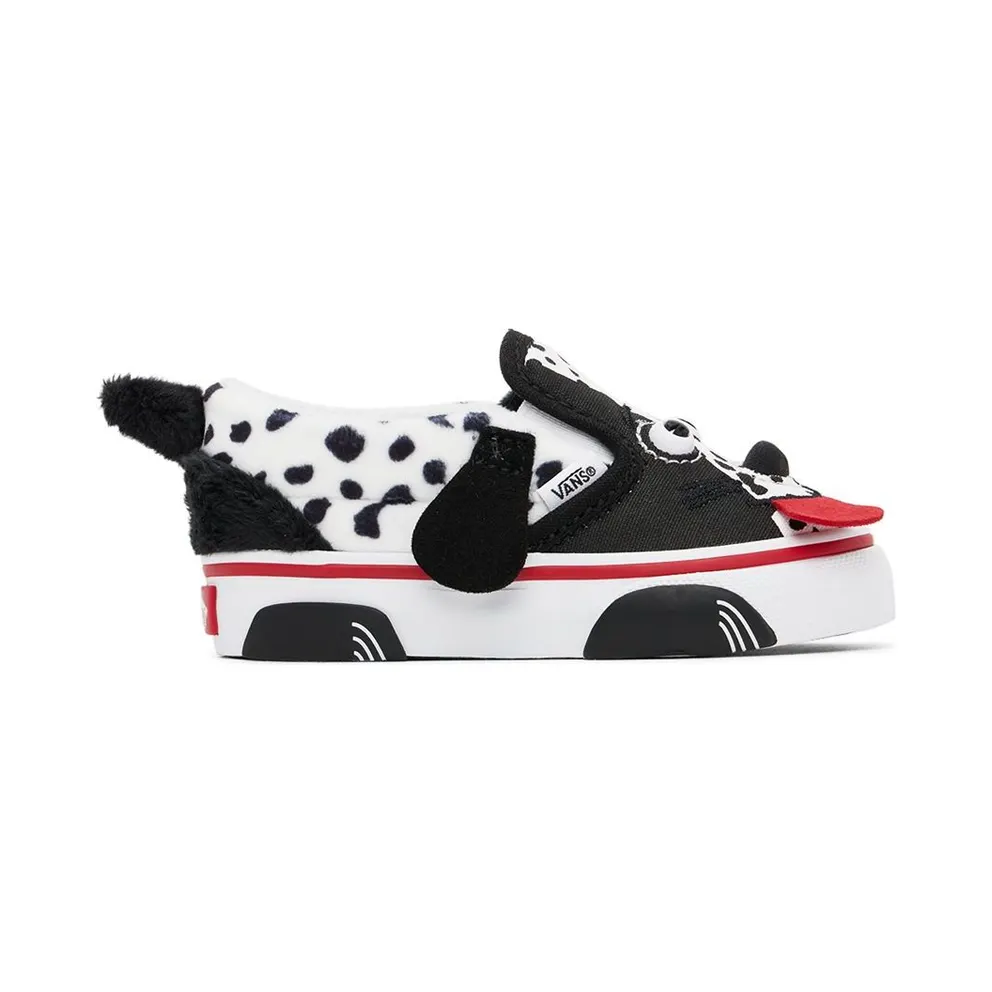 Vans Baby Black & White Dog Slip-On V Sneakers (VN0A4VJM6BT)