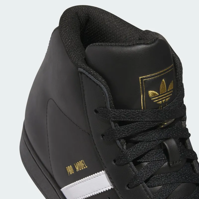 adidas Pro Model Core Black White Stripes Gold Metallic (HQ2516)