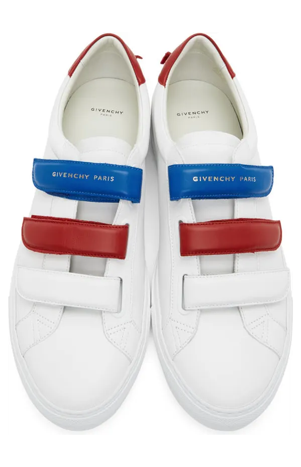 Givenchy White & Red Velcro Urban Knots Sneakers (BH002GH0NR) (5)