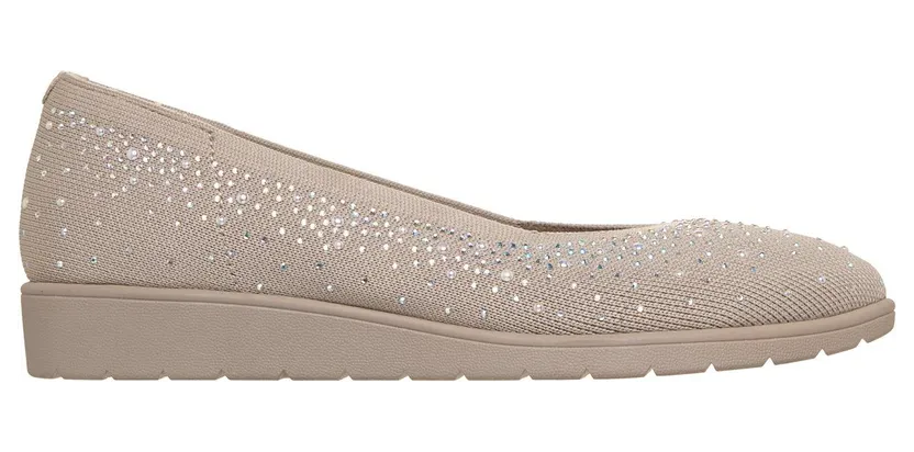 Skechers Cleo Flex Wedge – Shimmer Muse CM Taupe