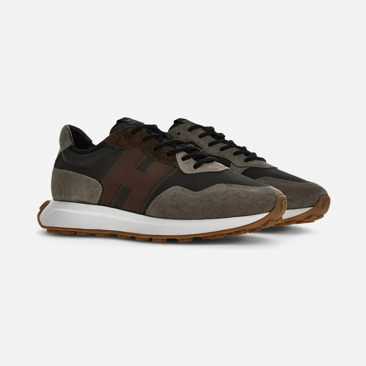 Sneakers Hogan H601 Brown Grey Black (HXM6010EG014B7914F)