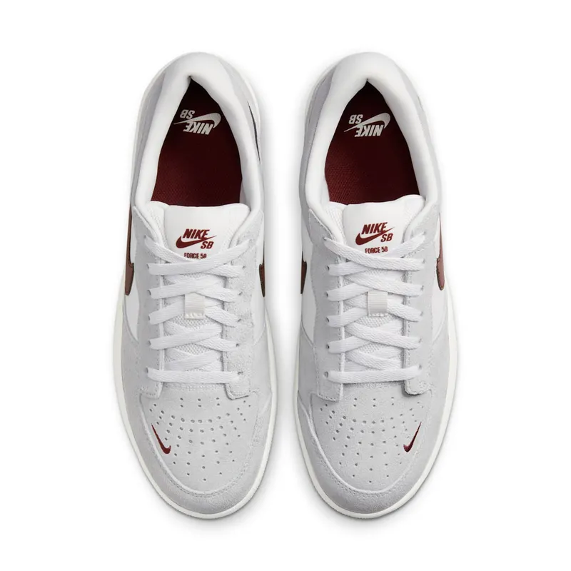 Nike SB Force 58 Platinum Tint Dark Red (FQ7637-001)