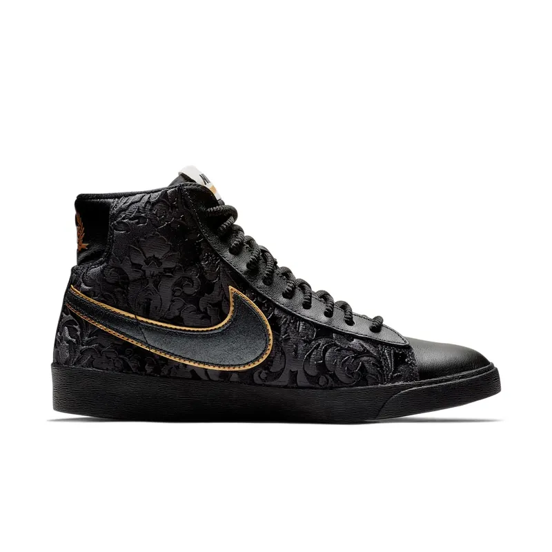 Nike Blazer Mid Velvet Black Metallic Gold (W) Black/Metallic Gold-Summit White-Black (AV8437-001)