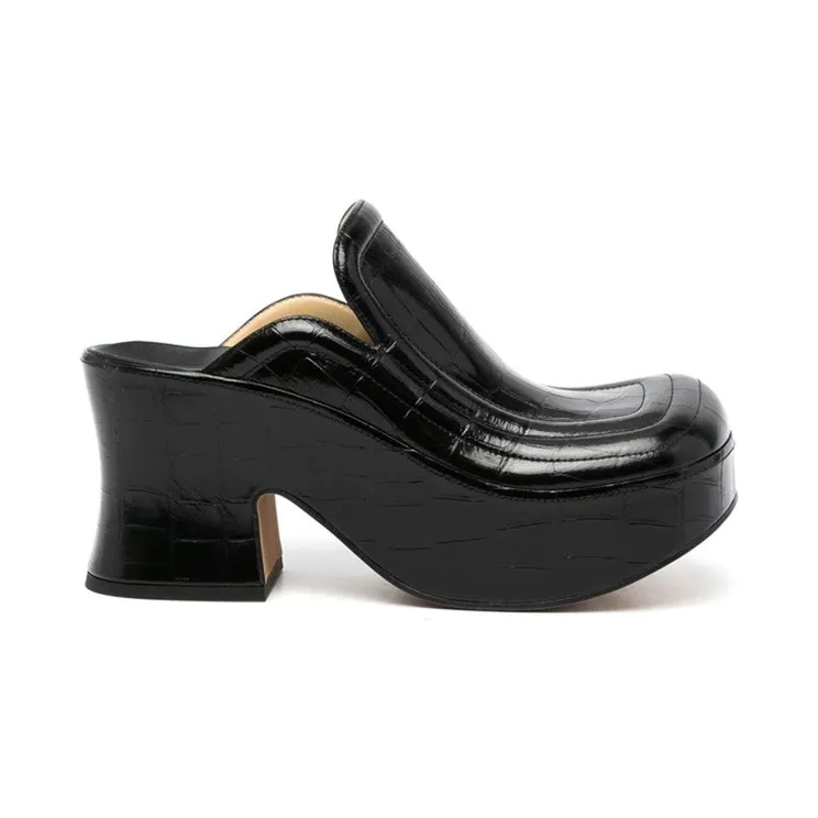 Bottega Veneta Wedge Clog Black (667212V10O01000)