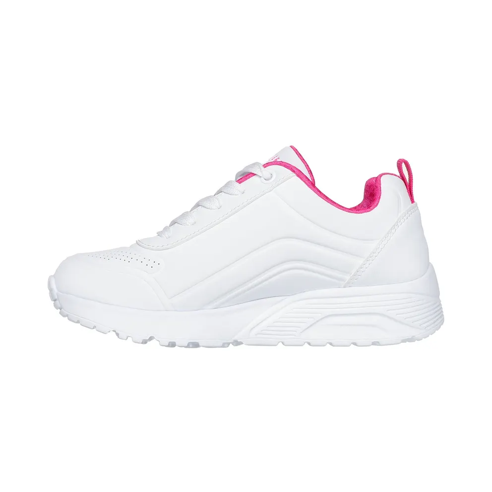 Skechers UNO Lite – Easy Zip “White / Hot Pink” (310387LWHPK)