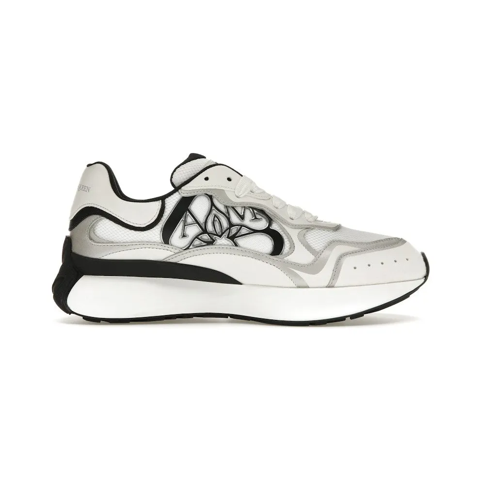 Alexander McQueen Sprint Runner Chalk White Black Print (757985W4WM68718)