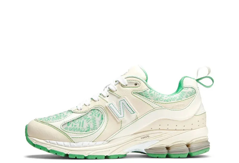 New Balance 2002R GANNI Turtledove – “Cream / Green” (M2002RGC)