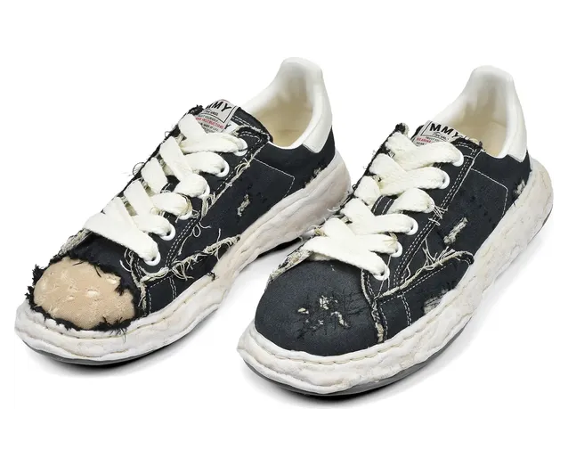 Maison Mihara Yasuhiro Charles OG Sole Ripped-canvas “Black/White” (A16FW716) (2)