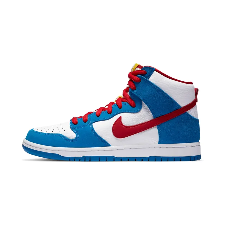 Nike SB Dunk High Doraemon “Light Photo Blue / Speed Yellow / University Red” (CI2692-400)