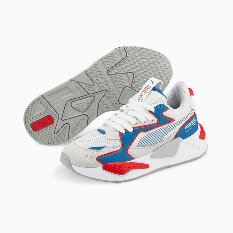 PUMA Rs-Z Outline Youth White/Vallarta Blue/High Risk Red (384723-01)