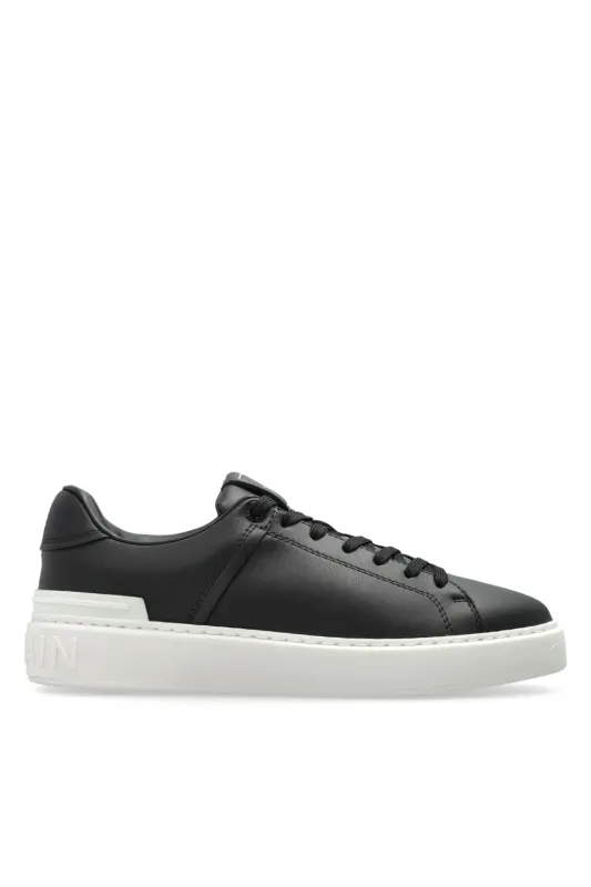 Balmain B-Court aus Glattleder – White (HN1VI690LVTR)