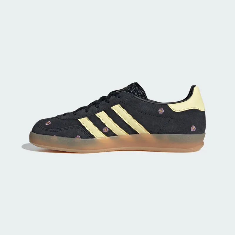 adidas Gazelle Indoor Core Black Almost Yellow Floral (IF4490)