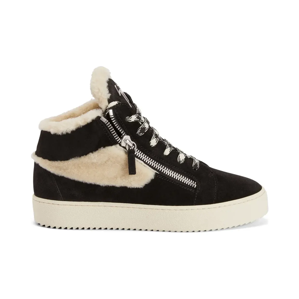 Giuseppe Zanotti Kriss Ice verfraaid met ketting “Black” (RW30036001)