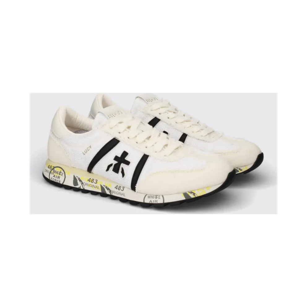 Premiata Lucy Suede and Nylon White (LUCYD8139)