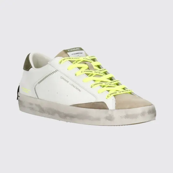 Crime Distressed Leather Sneakers Ivory (19001PP810)