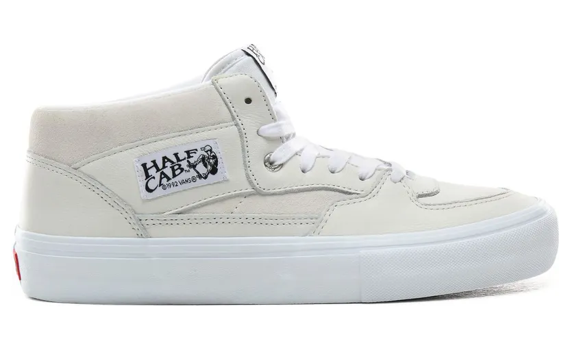VANS Leren Half Cab Pro Schoenen (Wit)