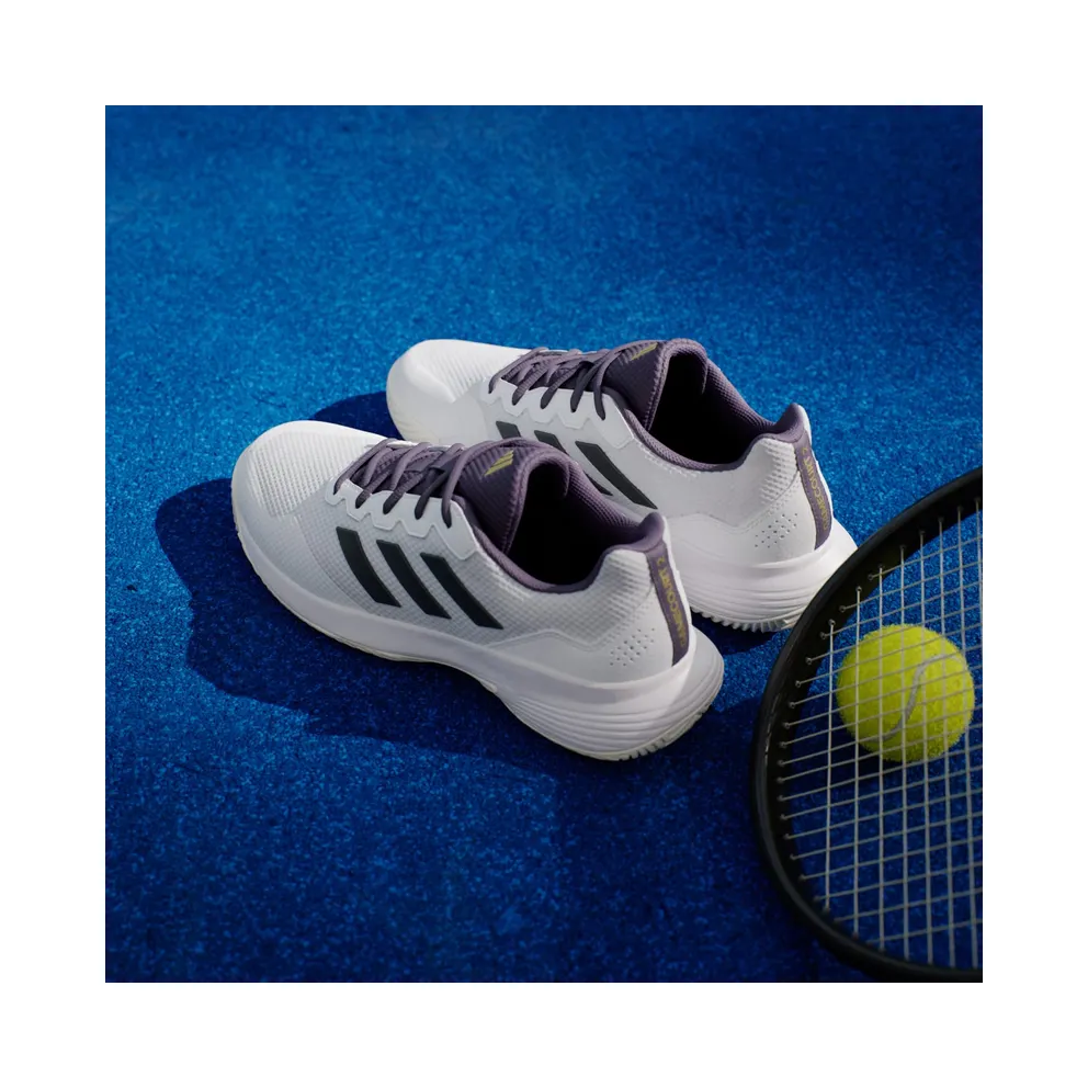 adidas Gamecourt 2.0 Core White Core Black Aurora Plum (JS1949)