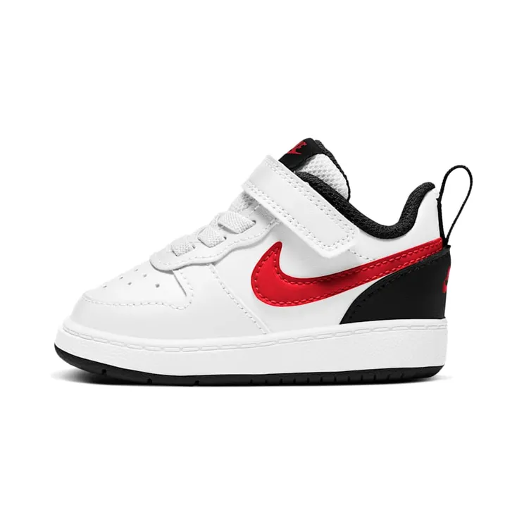 Nike Court Borough Low 2 “White / Black / University Red” (BQ5453-110)