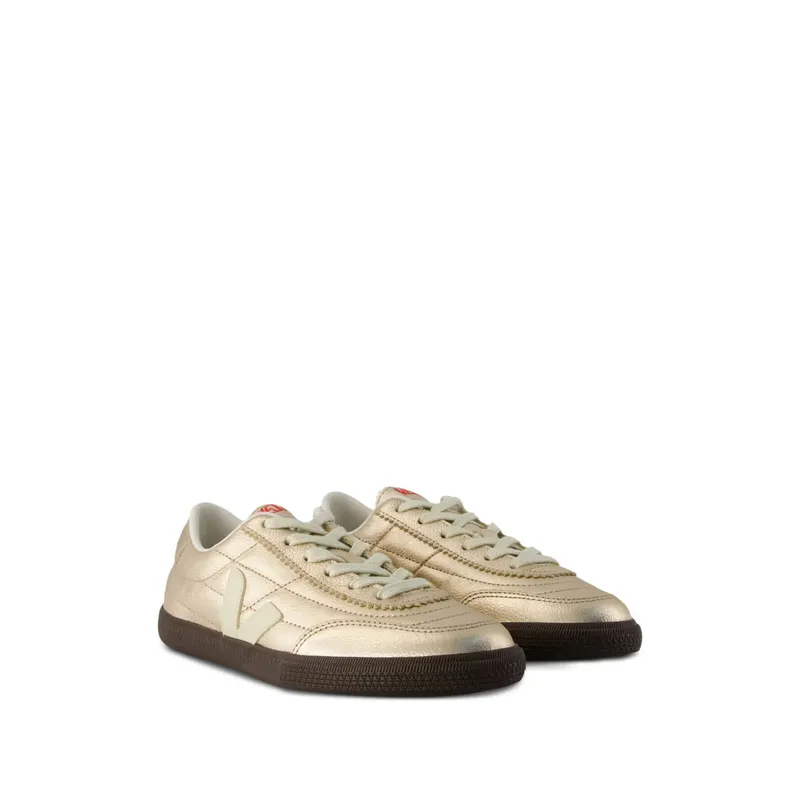 Veja Panenka Round-toe Metallic “Gold” (FU2021377)