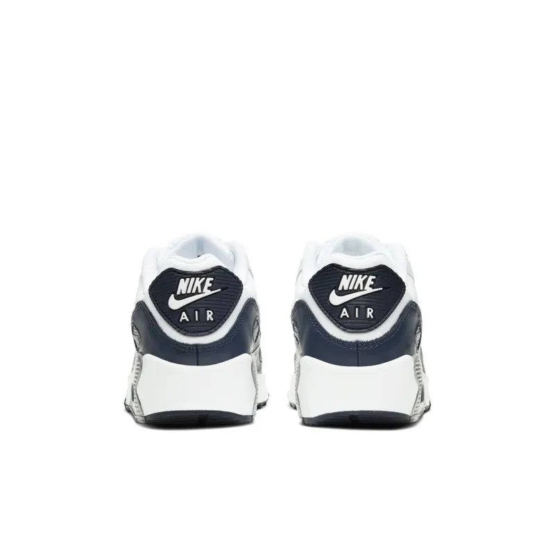 Nike Air Max 90 White Grey Obsidan (GS) White/Light Smoke Grey-Particle Grey-Obsidian (CD6864-105)