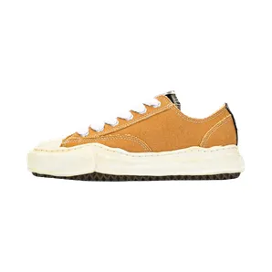 Maison Mihara Yasuhiro Peterson OG Sole Overdyed Canvas Low “Yellow Green Mismatched” (A05FW728-YEL)