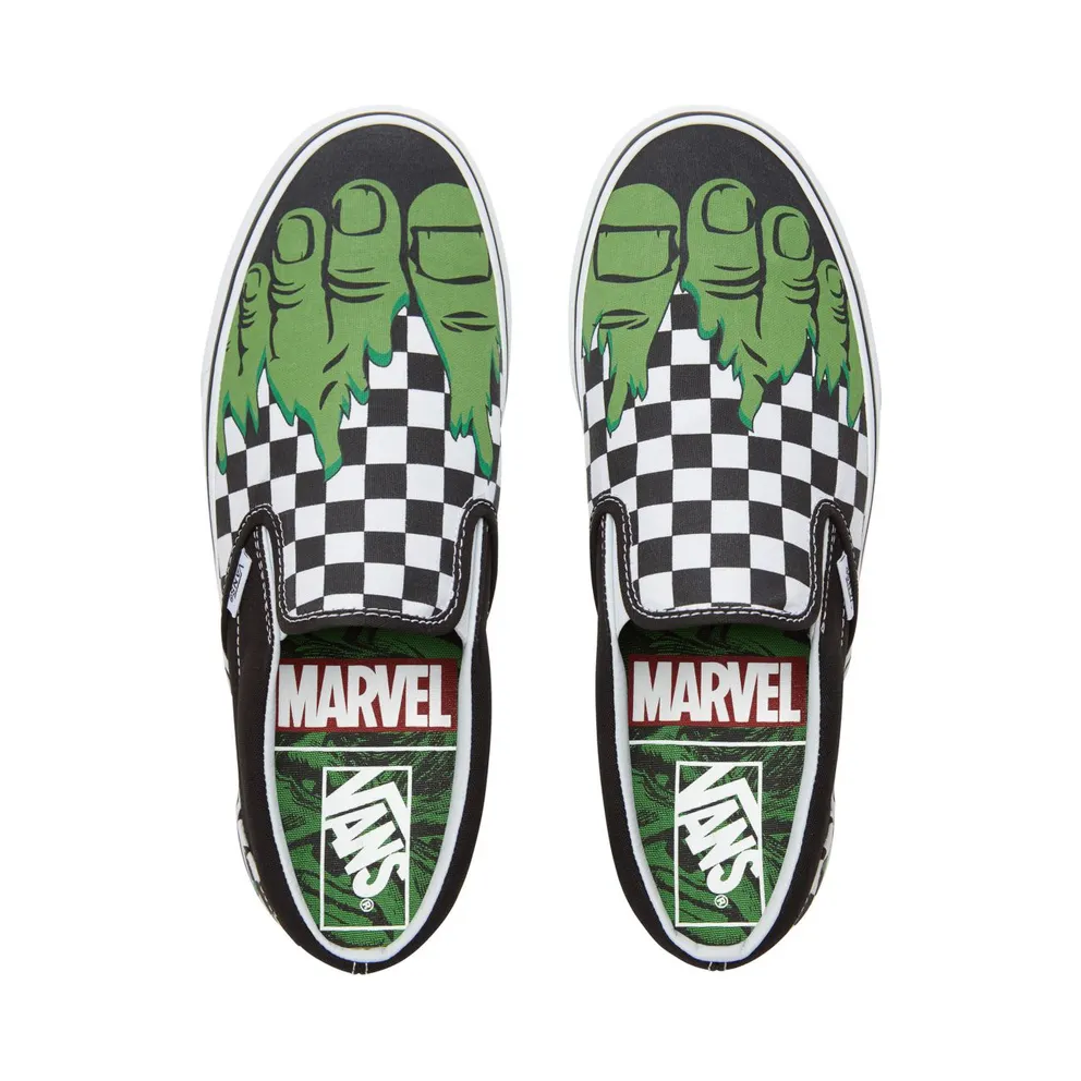 Vans Slip-On Marvel Hulk Checkerboard (VA38F7U44)