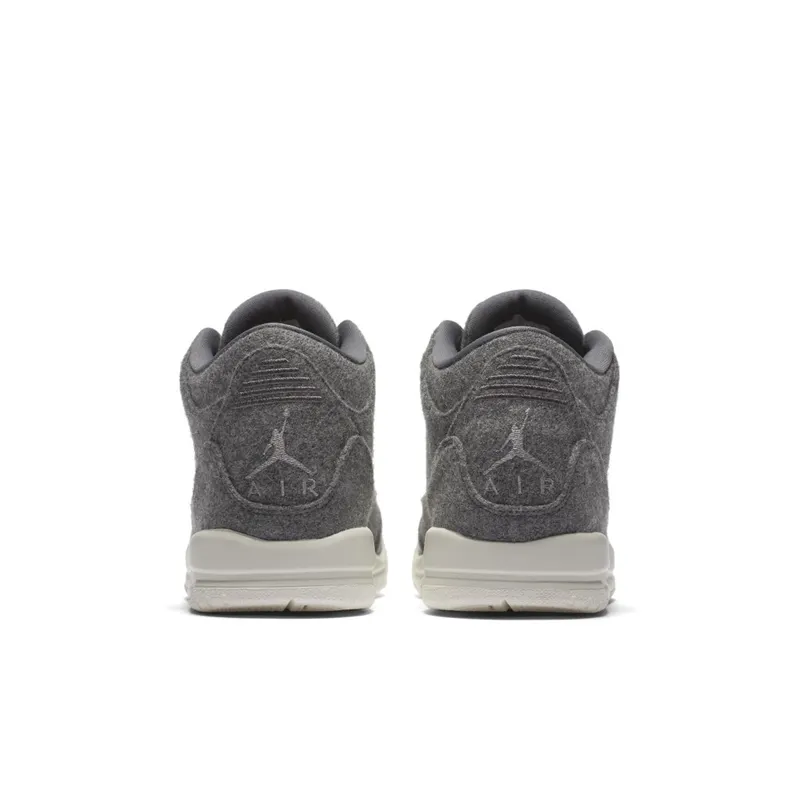 Jordan 3 Retro Wool (GS) Dark Grey/Dark Grey-Sail (861427-004)