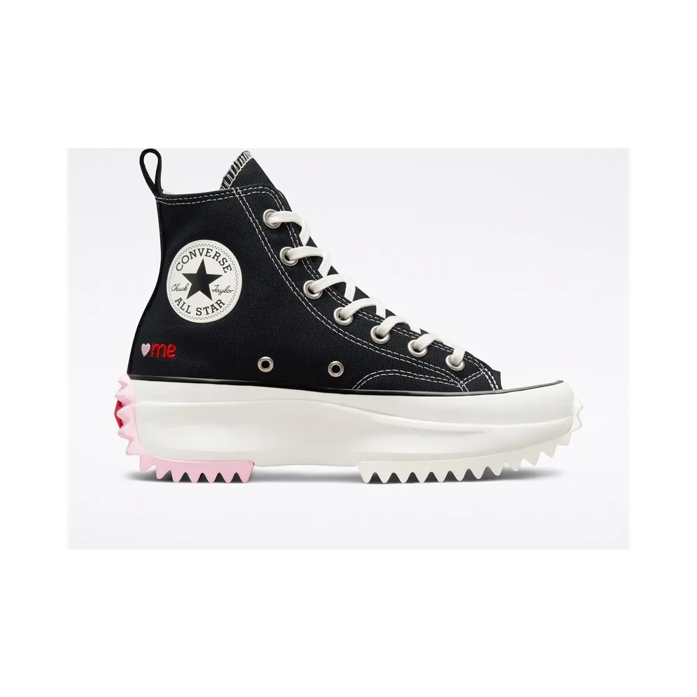 Converse Run Star Hike Platform Embroidered Hearts Black/university Red (A01598C)