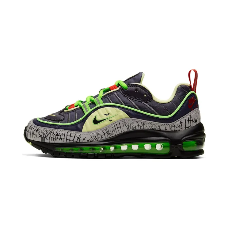 Nike Air Max 98’Halloween’ GS Gridiron/Black/Obsidian/Luminous Green (CT1171-001)