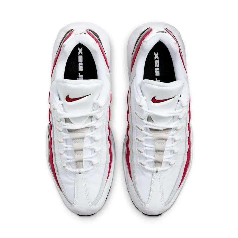 Nike Air Max 95 White Varsity Red Particle Gray (DQ3430-001)