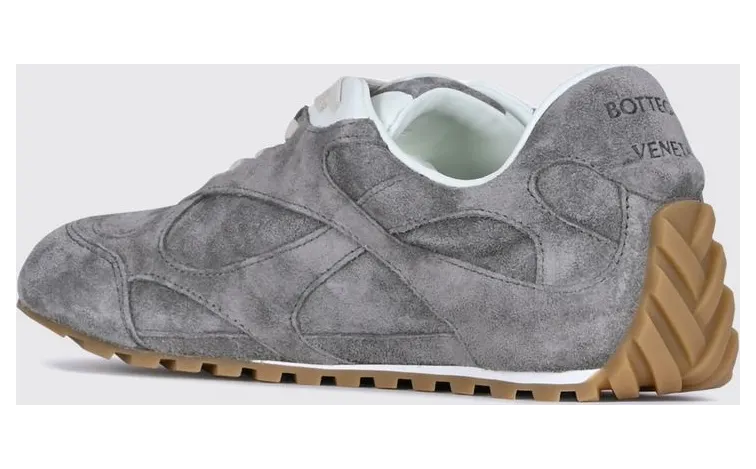 Bottega Veneta Orbit Flash Suede Sneakers with Notched Sole Grey (867941V3MS01596) (2)