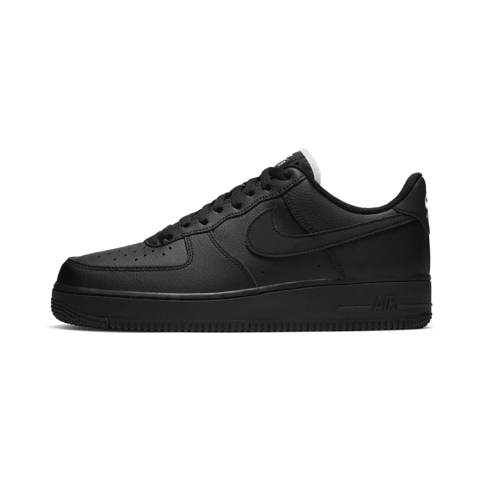 Nike Air Force 1 Low Triple Black (White Tongue) Black/Black-Black (CJ1607-001)