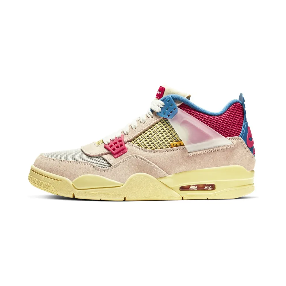 Jordan 4 Retro Union Guava Ice Guava Ice/Light Bone-Brigade Blue-Light Fusion Red (DC9533-800)