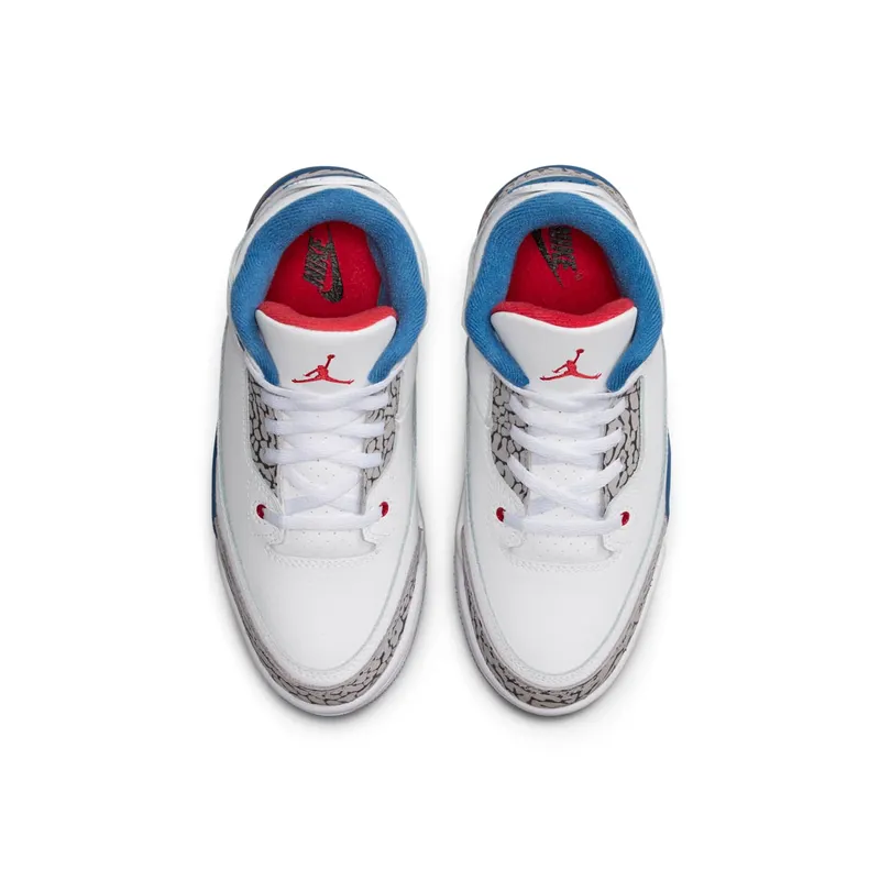 Jordan 3 Retro – True Blue – “White / True Blue / Cement Grey / Fire Red” (DM0966-104)