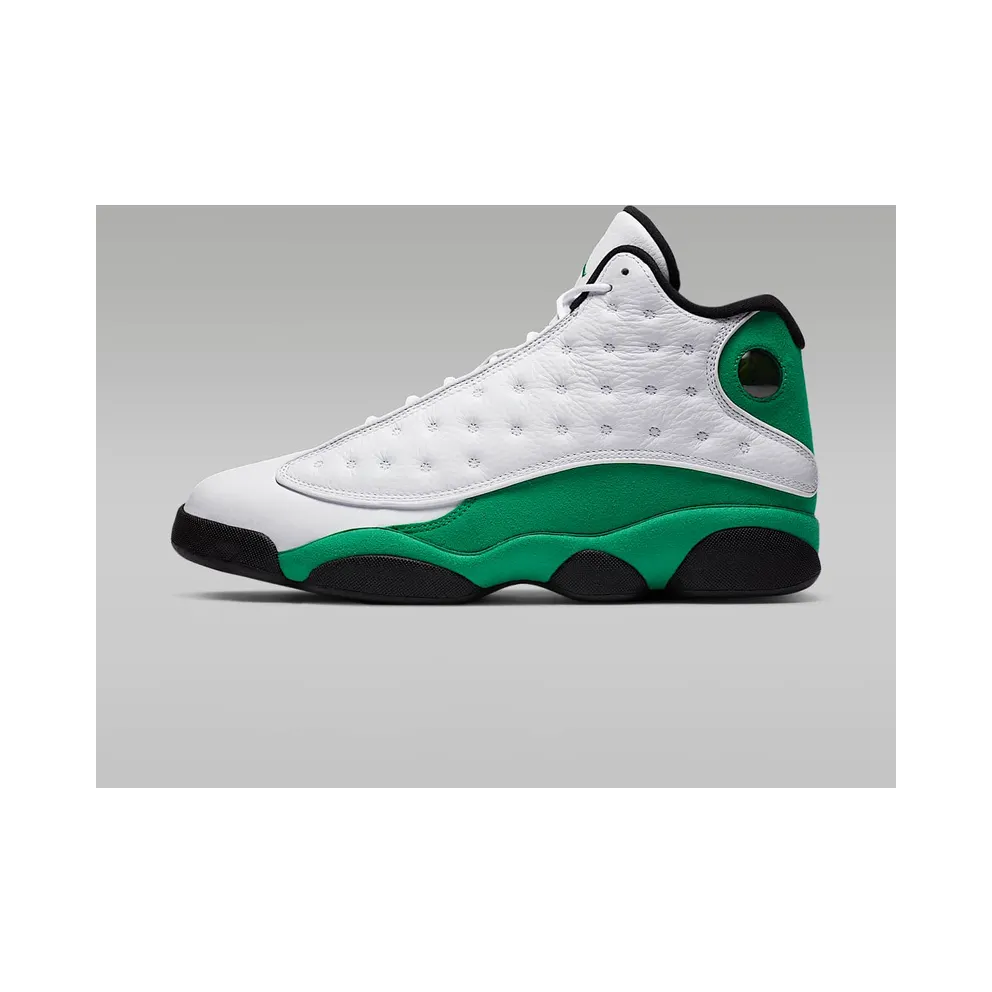 Jordan 13 Retro White Lucky Green White/White-Lucky Green-Black (DB6537-113)