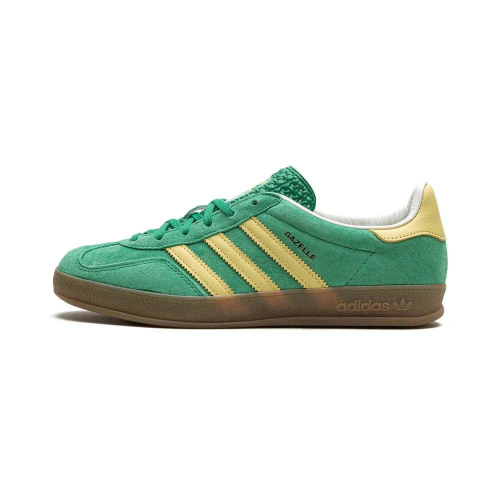 adidas Gazelle Indoor Schuh Semi Court Green / Almost Yellow / Gum (IH7500)