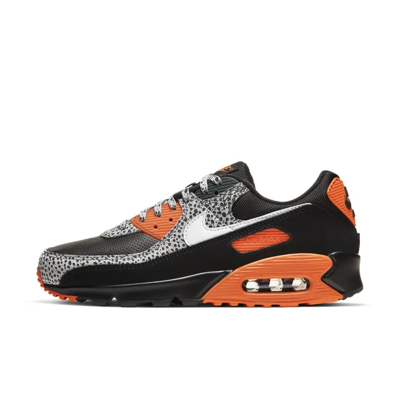 Nike Air Max 90 Safari (2020) Black/Safety Orange-White (DA5427-001)