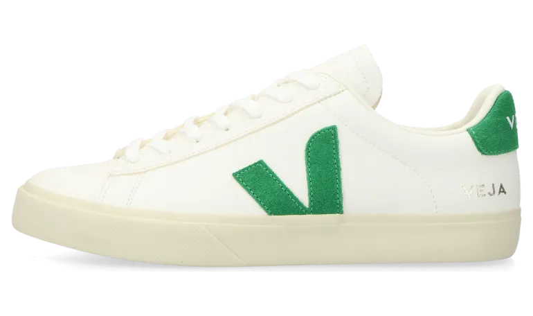 VEJA Campo Chromefree Leather (extra-white / emeraude) – CP0503690