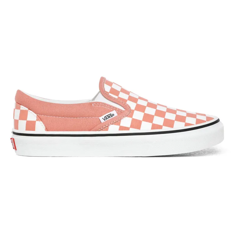 VANS Checkerboard Classic Slip-on Shoes (Pink)