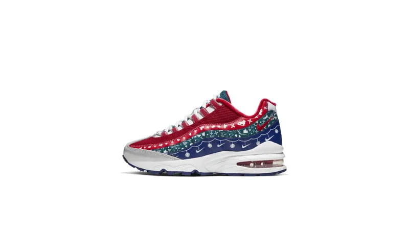Nike Air Max 95 Christmas Sweater (GS) Red/White/Blue (CT1593-100)