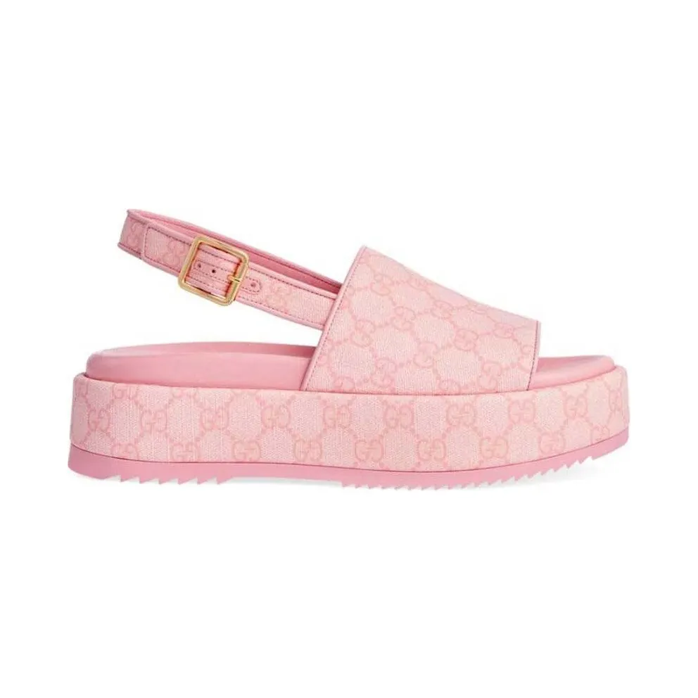 Gucci GG Platform Sandal Pink (701153 FABR9 8472)