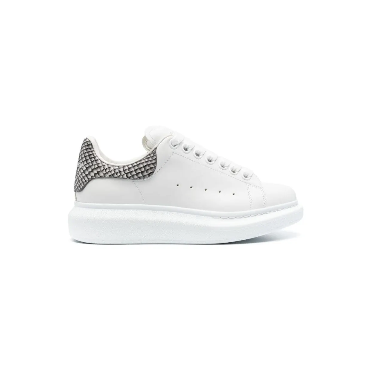 Alexander McQueen Oversized White Grey Snakeskin (718139WIEER9061)