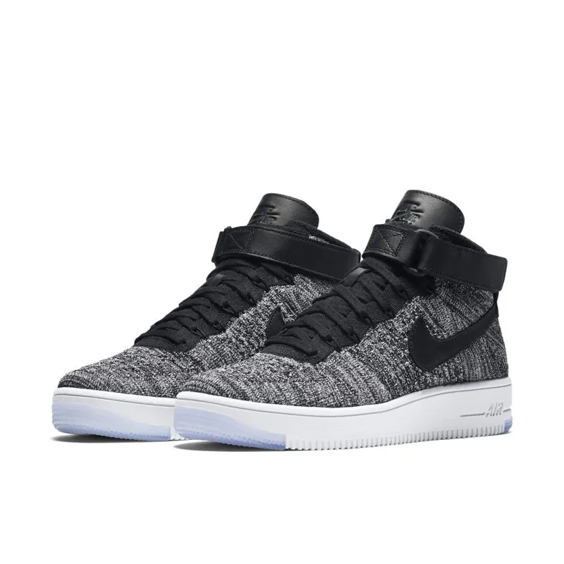 Nike Air Force 1 Mid Flyknit Oreo White Black/Black-White (818018-001)