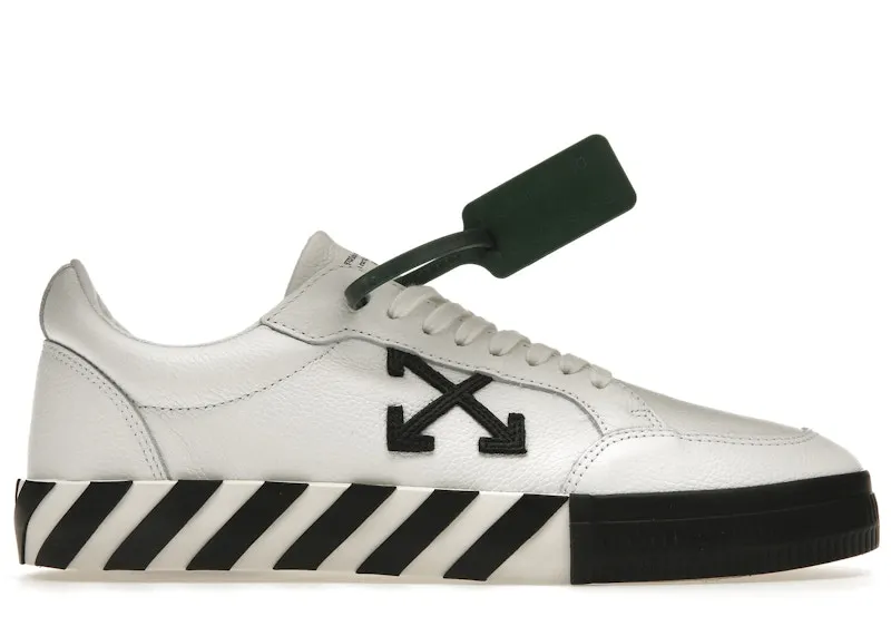 OFF-WHITE Vulc Low Leather White Black SS22 (OMIA085C99LEA0010110)