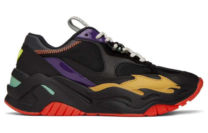 Just Cavalli Black P1thon Sneakers (S08WS0168)