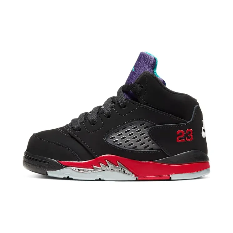 Air Jordan 5 Retro TD Top 3 “Black / Fire Red / Grape Ice / New Emerald” (CZ2991-001)