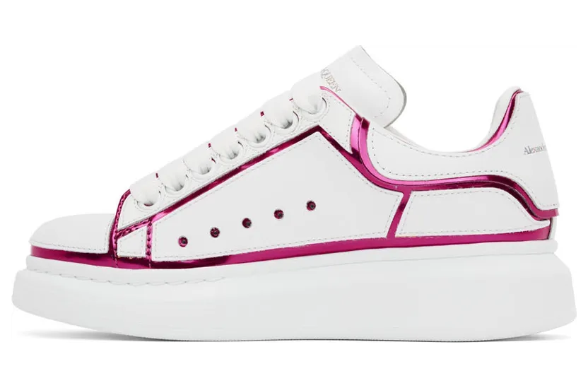Alexander McQueen White & Pink Oversized Sneakers (708750WICGG) (3)